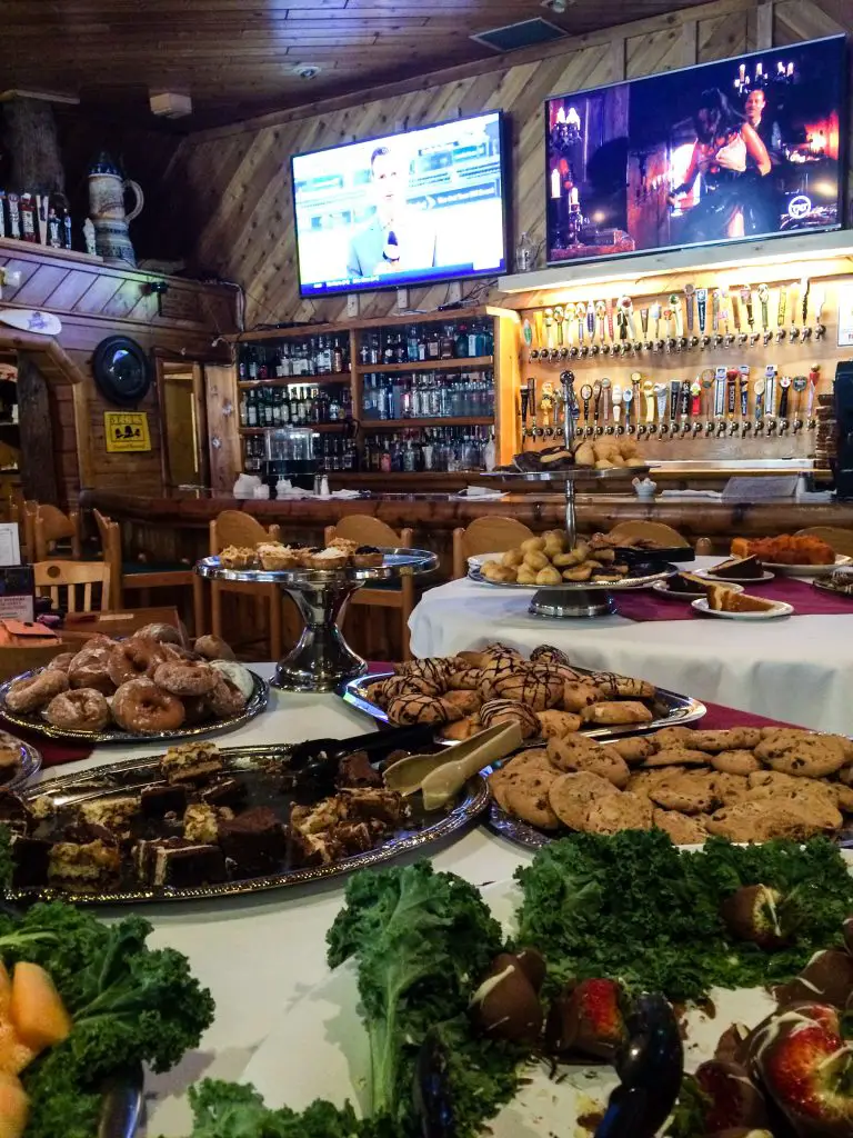 Holy desserts! Also, do you see those two full rows of tap handles? There are 52! (Photo by Erin Klema)