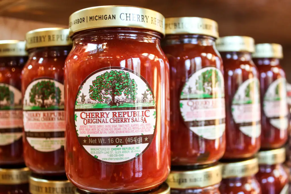 I never leave Cherry Republic without a souvenir! This time it was cherry salsa. Tastes great with tortilla chips and pretzels! (Erin Klema/The Epicurean Traveler)