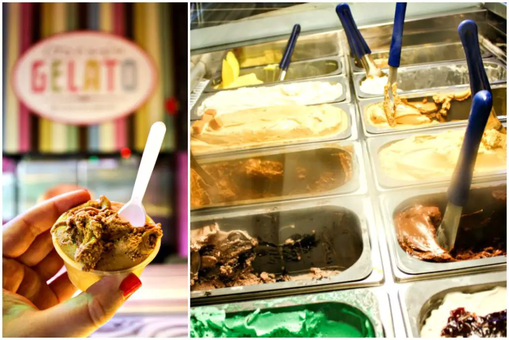 Creamy gelato in a variety of flavors from Oscar's Gelato Micro-Creamery at Wilde Cafe.