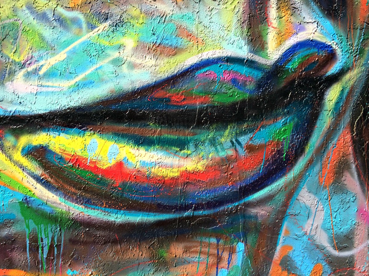 Lips captured in street art in Wynwood Arts District, Miami | EpicureanTravelerBlog.com