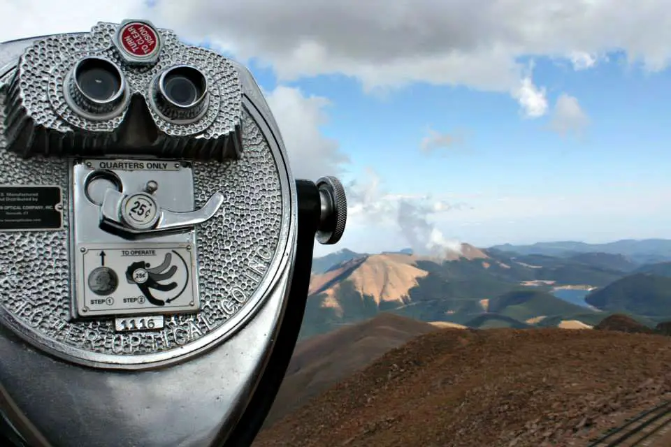 The view from Pikes Peak, which inspired the poem "America the Beautiful."