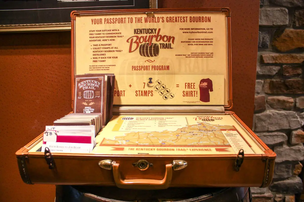 Kentucky Bourbon Trail® passports at Four Roses bourbon distillery