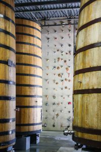 New Belgium Brewing climbing wall in Fort Collins, Colorado, USA