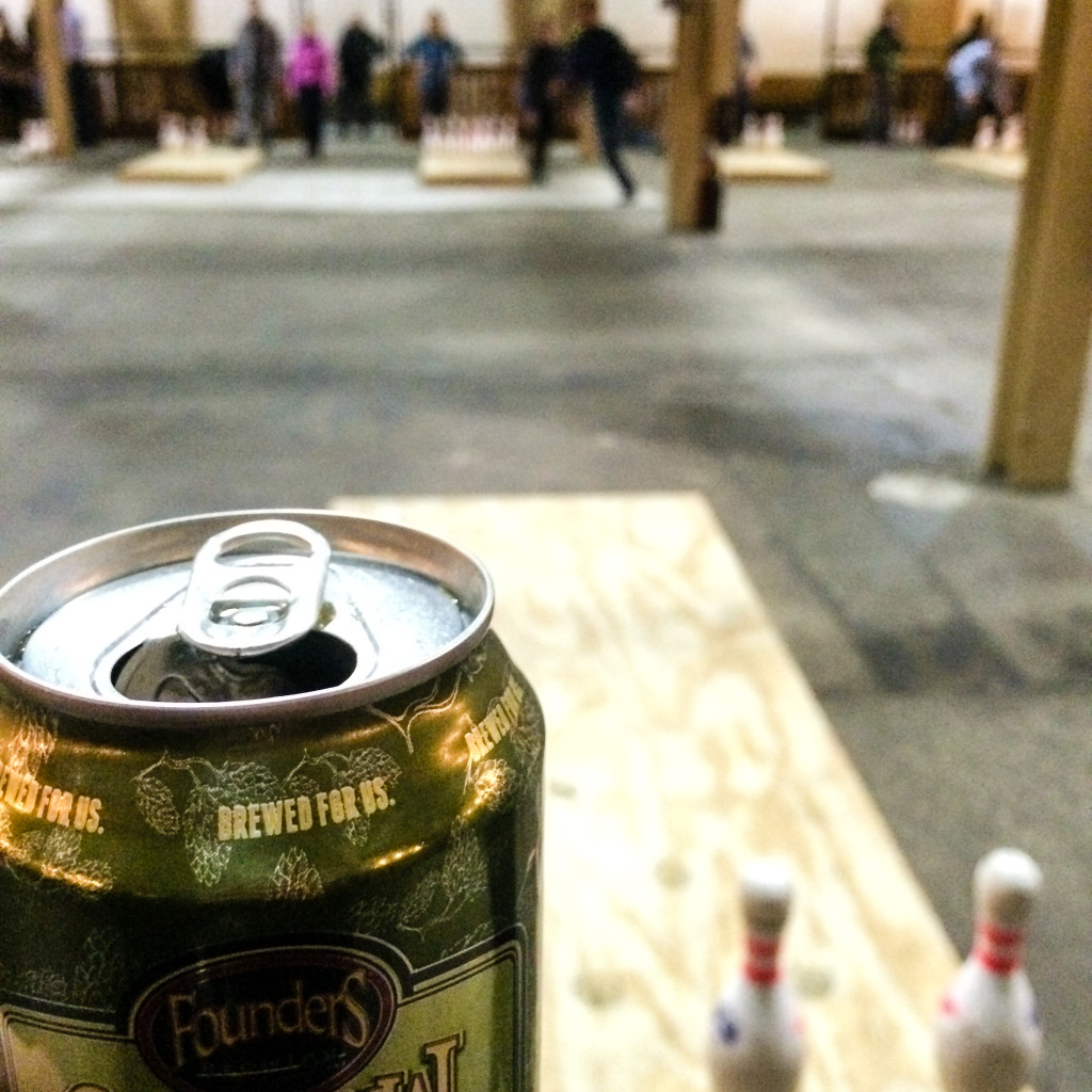 The view from behind my lane at the Fowling Warehouse. (Erin Klema/The Epicurean Traveler)