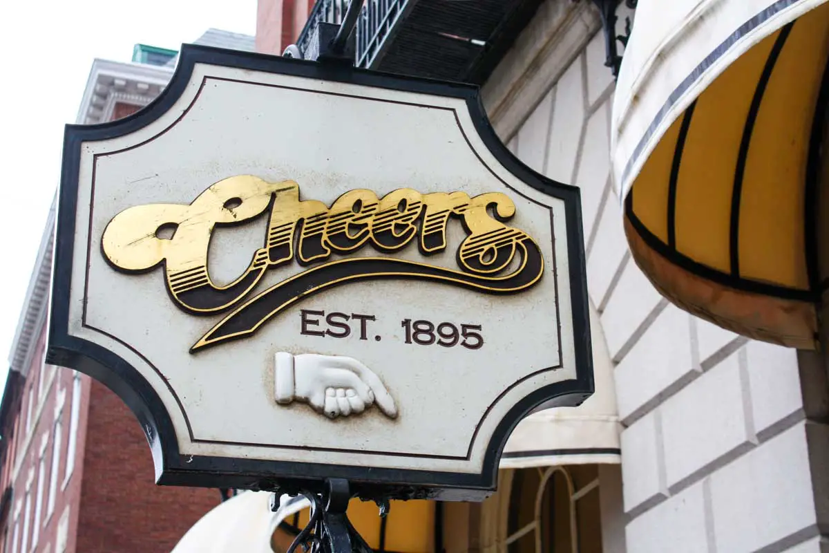 Sign of "Cheers," the bar from the TV sitcom, in Boston