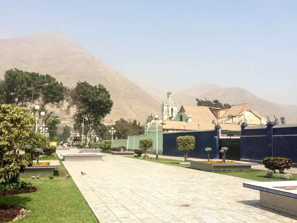 A promenade in Chosica, Peru, leads from the giant Christ statue to the Plaza de Armas. | The Epicurean Traveler