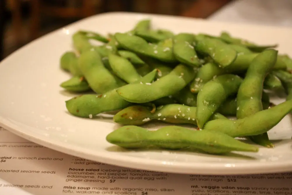 Edamame appetizer at Maru Sushi & Grill in Grand Rapids, Michigan