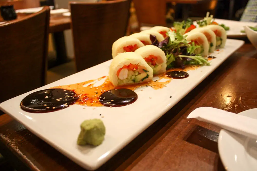 Signature roll at Maru Sushi & Grill in Grand Rapids, Michigan, USA