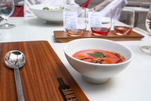 Strawberry gazpacho at Reserve Wine & Food in Grand Rapids, Michigan, USA