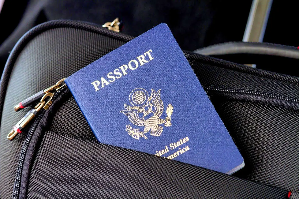 United States Passport and suitcase
