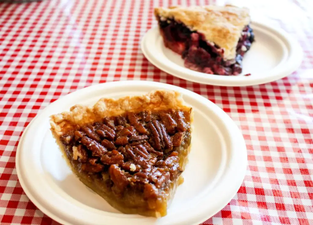 Pecan and triple berry pies at Stockholm Pie & General Store in Stockholm, Wis., along the Great River Road (Erin Klema/The Epicurean Traveler)