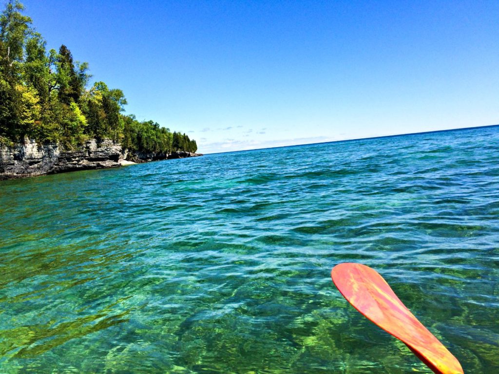 Limestone bluffs along Lake Michigan