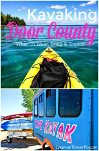 Kayak Door County, Wisconsin: What to wear, bring, and expect when you take Door County Kayak Tours' cave kayak tour on Lake Michigan! via EpicureanTravelerBlog.com