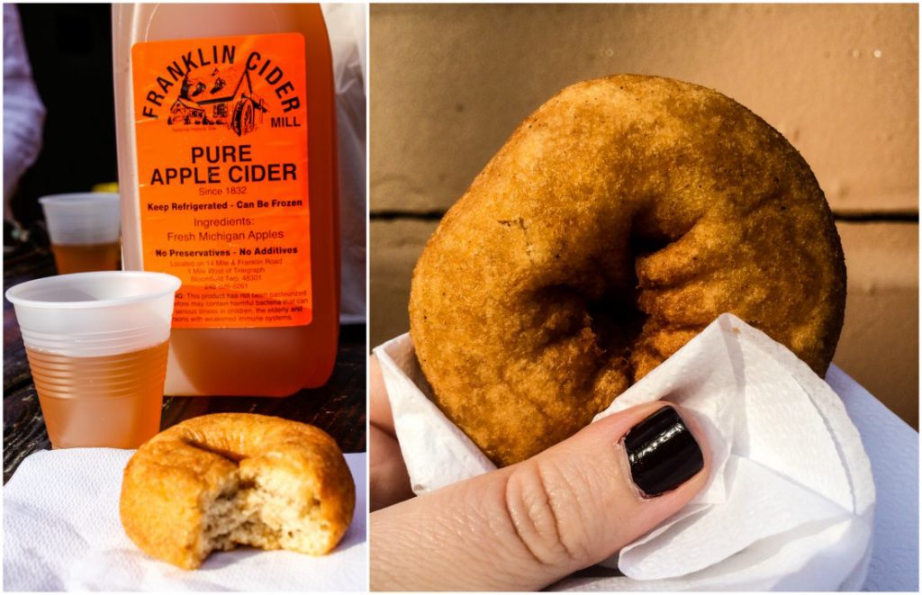Fresh apple cider and doughnuts are a Michigan fall tradition at Franklin Cider Mill in Metro Detroit's Bloomfield Township. (Erin Klema/The Epicurean Traveler)