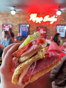 Grilled Italian sandwich at Max & Emily's Eatery in Mt. Pleasant, Michigan, USA