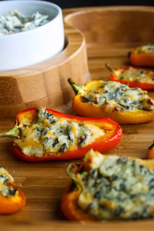 Stuffed Sweet Peppers easy appetizer made with La Terra Fina spreads & dips