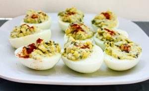 La Terra Fina Spinach & Parmesan Deviled Eggs recipe via EpicureanTravelerBlog.com