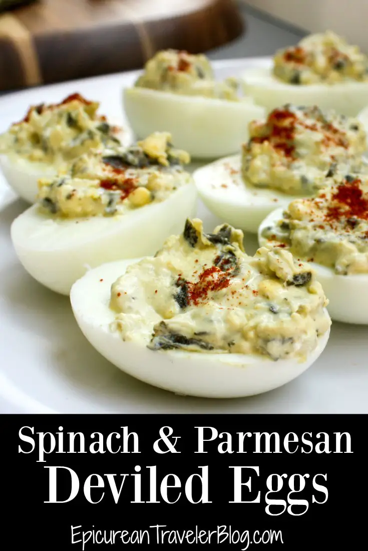 These Spinach & Parmesan Deviled Eggs made with La Terra Fina Spinach & Parmesan dip is an easy-to-make appetizer that will impress your guests. Get the recipe today on EpicureanTravelerBlog.com.