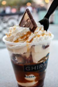 Best Ice Cream of 2016: Ghirardellie Ocean Beach Sea Salt Caramel Sundae at Disney Springs in Orlando, Florida | EpicureanTravelerBlog.com