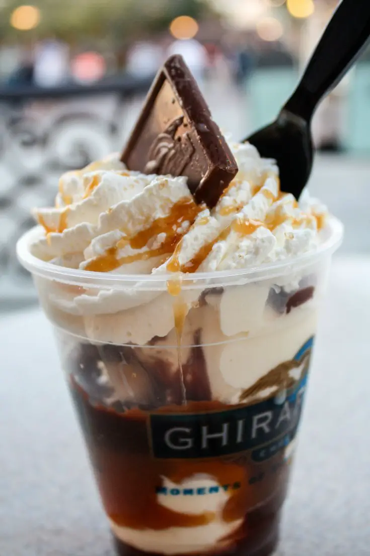 Ghirardelli Ocean Beach Sea Salt Caramel Sundae at Disney Springs