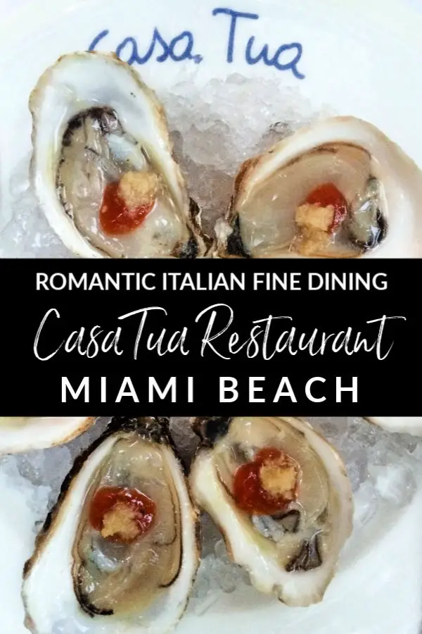 Casa Tua Restaurant offers romantic fine dining with Northern Italian cuisine in Miami Beach, Florida