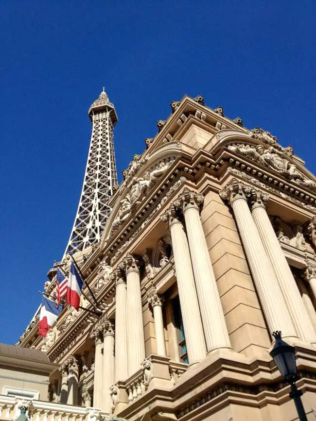 The Eiffel Tower at Paris Las Vegas Hotel & Casino in Las Vegas, Nevada, USA