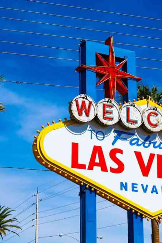 The "Welcome to Fabulous Las Vegas Nevada" sign in Las Vegas, Nevada, USA