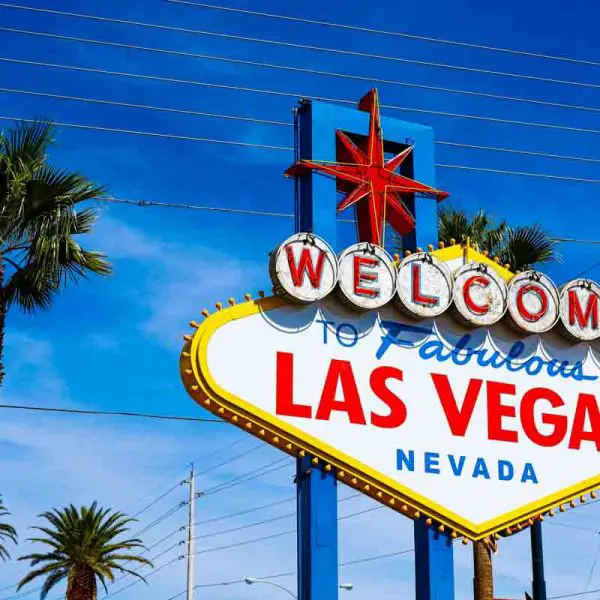 The "Welcome to Fabulous Las Vegas Nevada" sign in Las Vegas, Nevada, USA