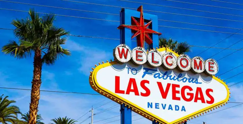 The "Welcome to Fabulous Las Vegas Nevada" sign in Las Vegas, Nevada, USA