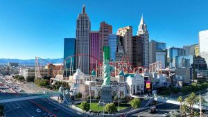 The Big Apple Coaster at New York New York Hotel & Casino in Las Vegas, Nevada, USA