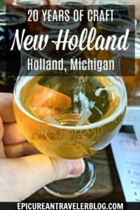 Visiting Holland, Michigan? Stop by the New Holland Pub on 8th for lunch or dinner in the family-friendly tavern, a New Holland Brewing beer flight, or tasting New Holland Artisanal Spirits at Sidecar. The West Michigan brewery celebrates its 20th anniversary in June 2017! Get your culinary travel tips today at EpicureanTravelerBlog.com!