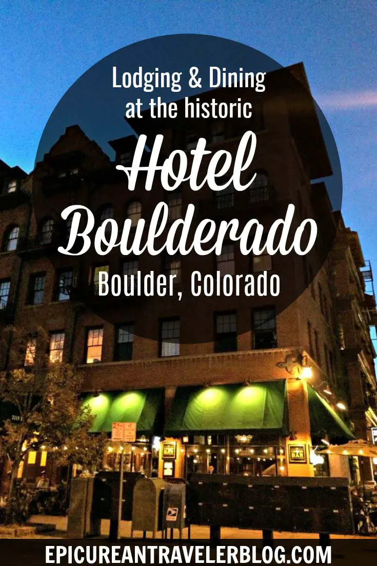 Visiting Boulder, Colorado? Consider staying or dining at the historic Hotel Boulderado in downtown Boulder. The hotel houses upscale restaurant Spruce Farm & Fish, pub The Corner Bar, and Prohibition-style speakeasy License No. 1. Get your Colorado travel tips today at EpicureanTravelerBlog.com!