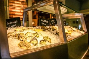 Oyster bar at Spruce Farm & Fish at the Hotel Boulderado in Boulder, Colorado, USA