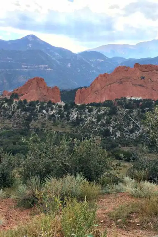 The view of Garden of the Gods with Pikes Peak in the distance. (Erin Klema)