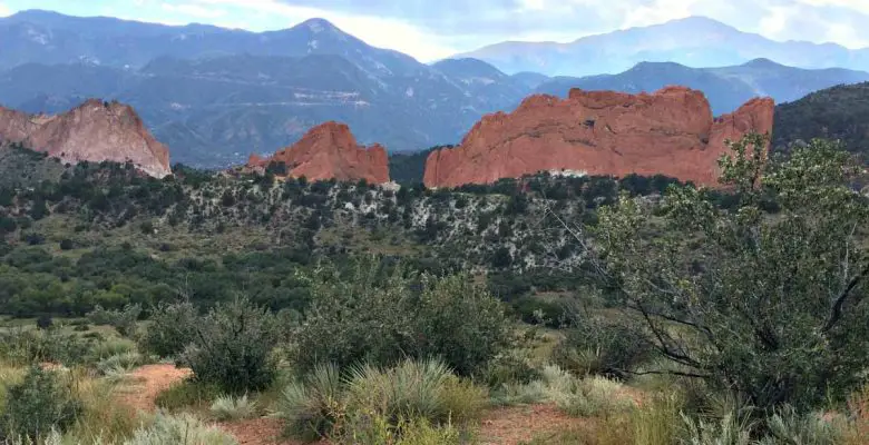 The view of Garden of the Gods with Pikes Peak in the distance. (Erin Klema)