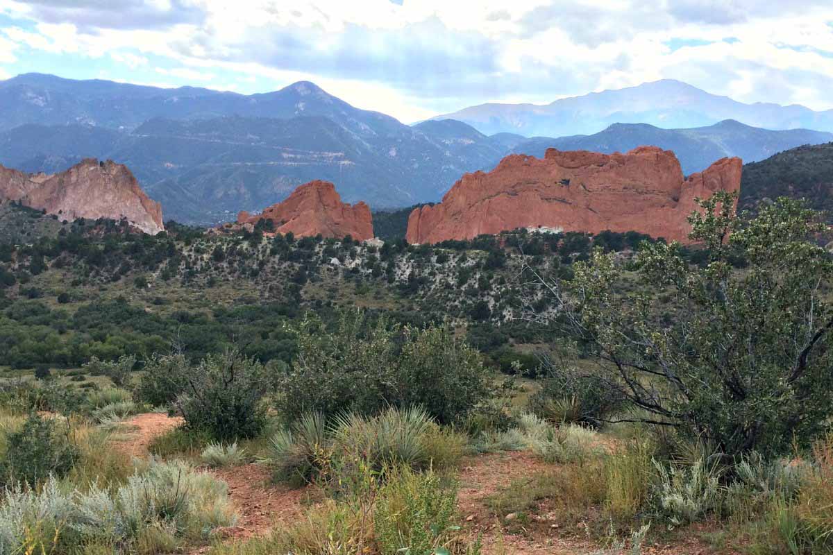 The view of Garden of the Gods with Pikes Peak in the distance. (Erin Klema)