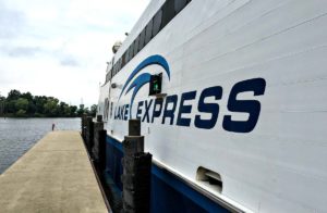 Lake Express high speed ferry docked in Muskegon, Michigan