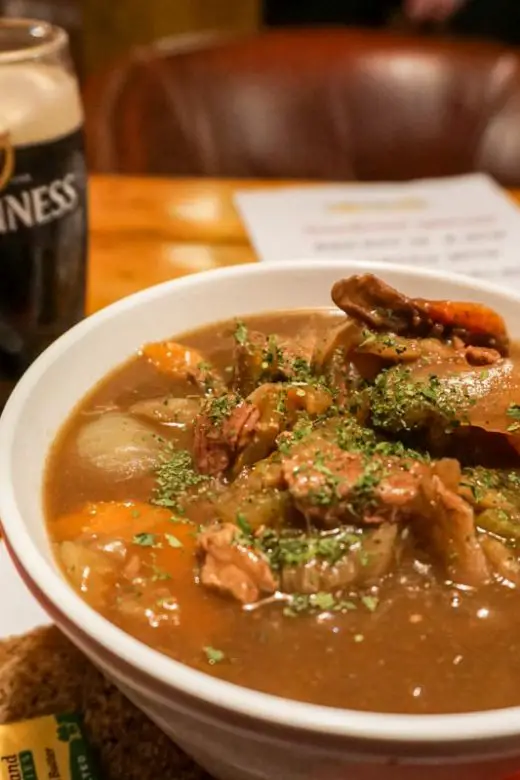 Beef and Guinness Stew in Cork, Ireland