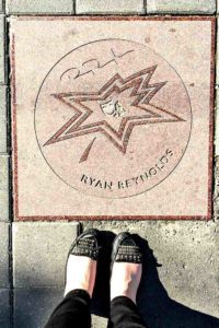 Along Canada's Walk of Fame in Toronto, you'll find stars for famous Canadians such as actor Ryan Reynolds.