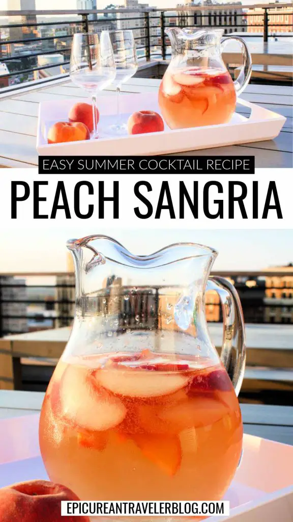Peach sangria recipe for an easy summer cocktail