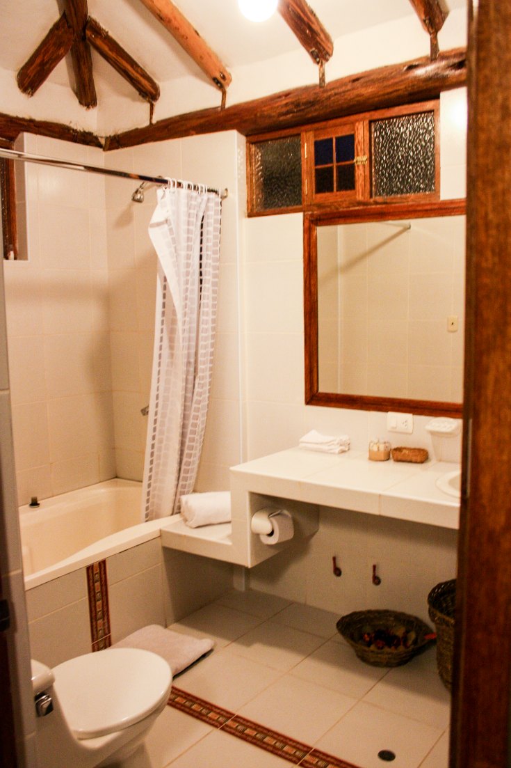 Bathroom of a hotel room in Sacred Valley of Peru