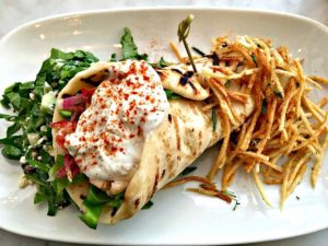 Lobster gyro during brunch at Farmer & The Fish -Gramercy in New York City