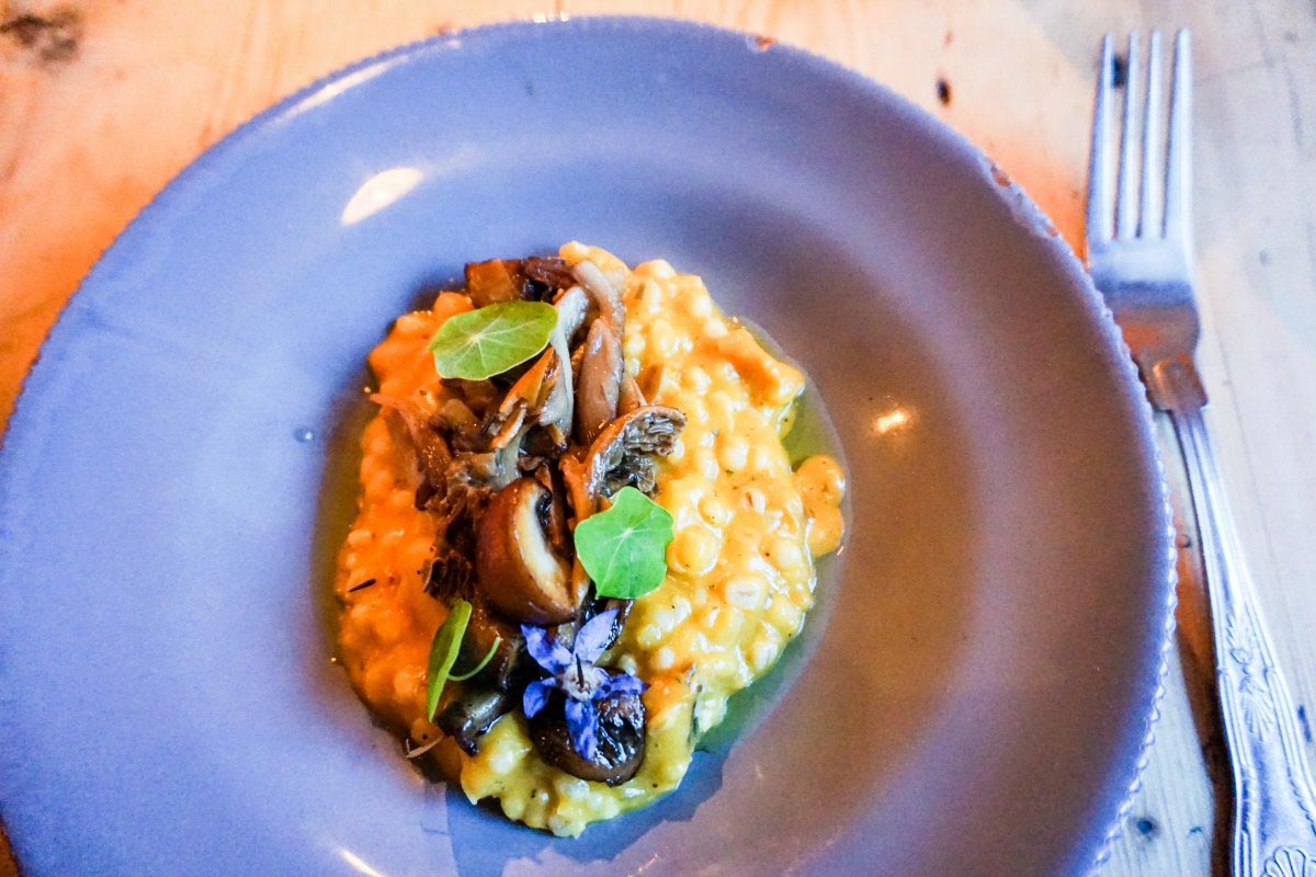 Pumpkin risotto with mushrooms at Ard Bia at Nimmos in Galway, Ireland