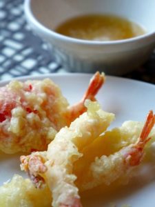 Shrimp Tempura - a popular dish in Japan, which is deed fried battered shrimp