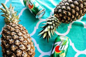 7UP and pineapples are two of five ingredients in an easy, beach cocktail for your spring break trip. Get the recipe for Tropical Pina White Sangria on EpicureanTravelerBlog.com!