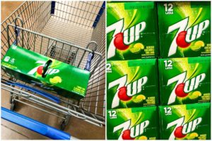 To make tropical pina white sangria, pick up 7UP at Walmart.