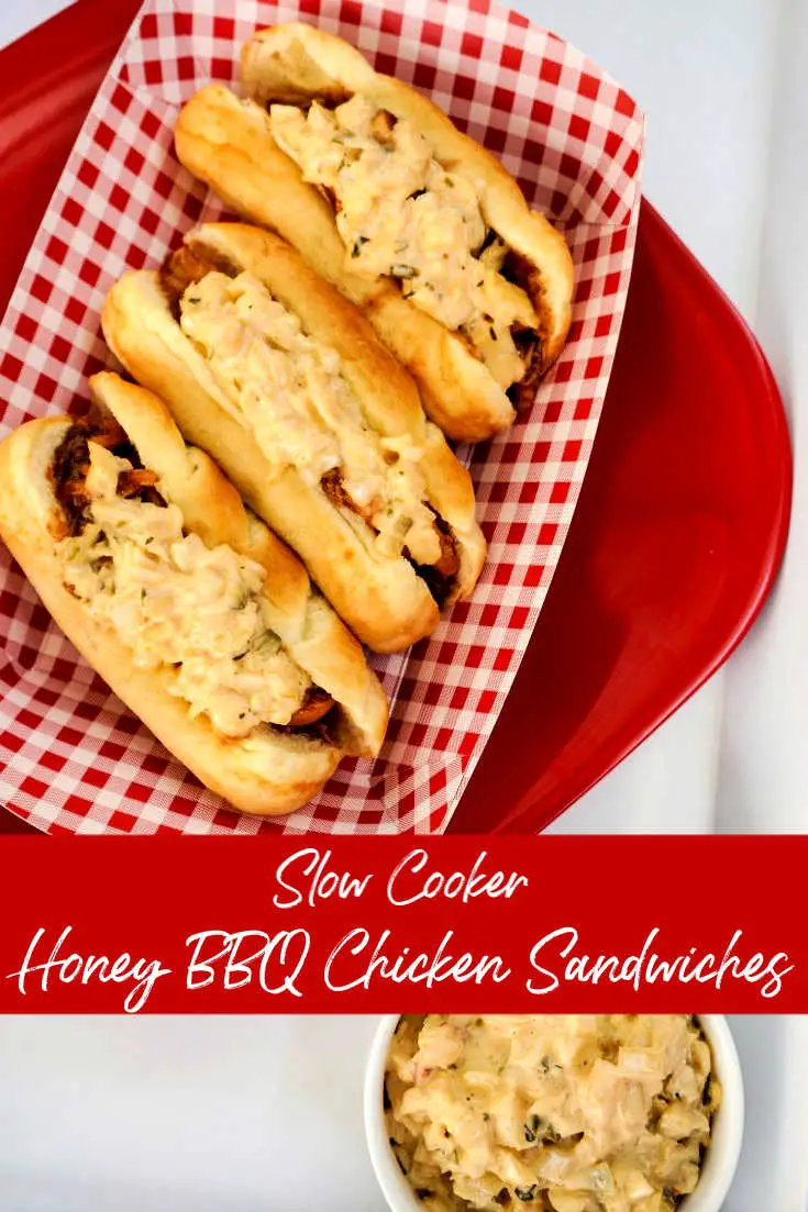 Slow-Cooker Honey BBQ Chicken Sandwiches