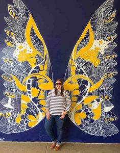 "Michigan Wings" street art by Kelsey Montague #WhatLiftsYou