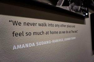 Quote from musician Amanda Sudano on the wall of The Ark, a renowned folk music venue, in Ann Arbor, Michigan, USA