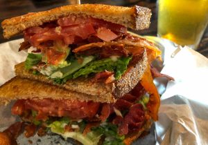 BLT sandwich at the North End Tavern & Brewery in Parkersburg, West Virginia, USA
